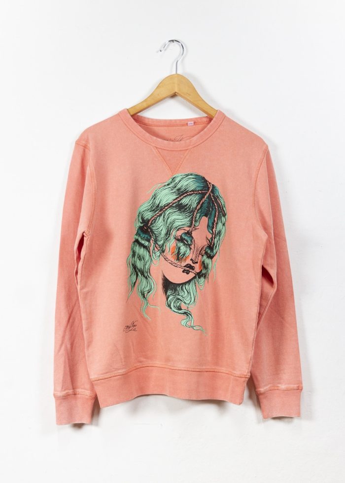 GreenHair Peach Sweater - S