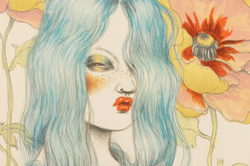Lady with Poppies - Miss Van
